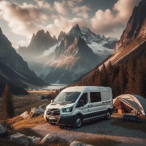 Ford Transit camper van, van life in the mountains (3)